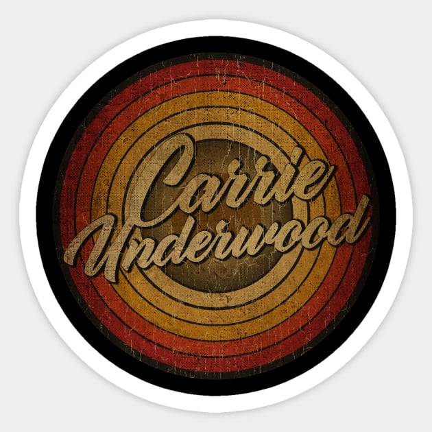 arjunthemaniac,circle vintage retro faded Carrie Underwood Sticker by arjunthemaniac